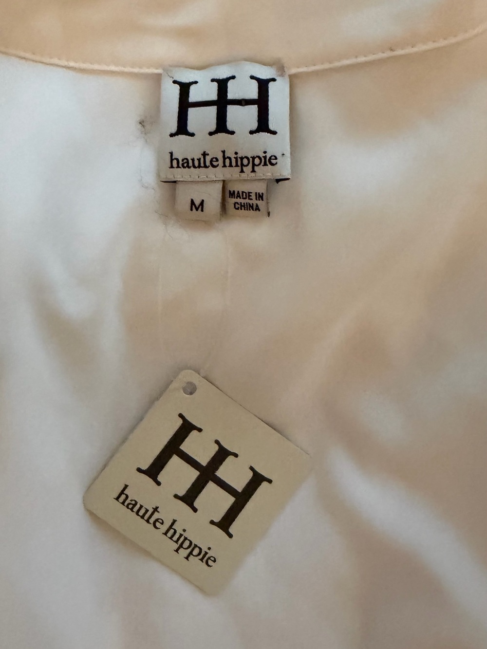 Haute Hippie White Silk-Blend Blouse - Picture 4 of 5